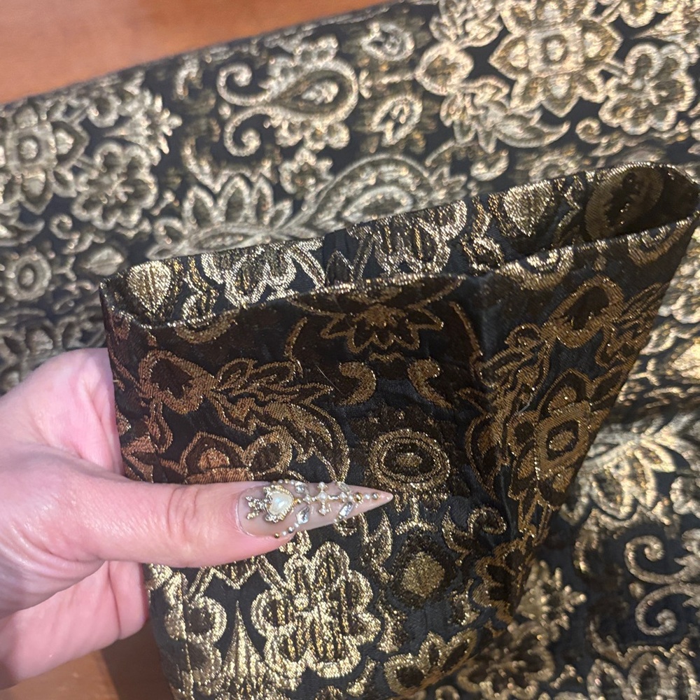Paul & Joe Brocade Black and Gold Cropped Pants - Picture 12 of 14